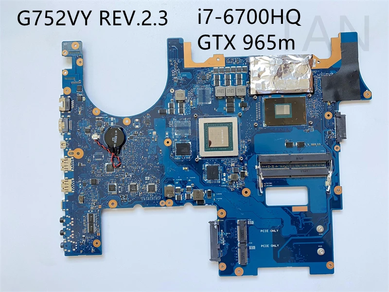 Материнская плата для ноутбука G752VY с процессором i7-6700HQ GTX965M GPU DDR4 полностью