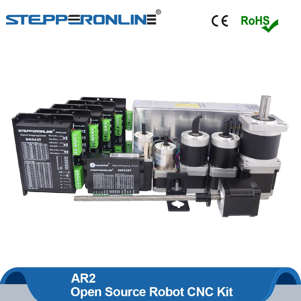AR2 Open Source Robot Package CNC Kits - Stepper Motor, Linear Stepper,Digital Stepper Driver,Power Supply & Mounting Bracket
AR2 Open Source Robot Package CNC Kits - Stepper Motor, Linear Stepper,Digital Stepper Driver,Power Supply & Mounting Bracket