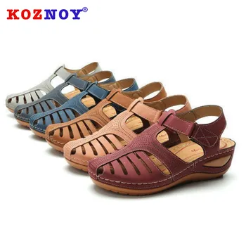 Koznoy Summer Retro Women Sandals 2020 Line Hole Shoes Anti Skid Large Slope Heel Fashion Wedge Round Head Comfortable Sandal
Koznoy Summer Retro Women Sandals 2020 Line Hole Shoes Anti Skid Large Slope Heel Fashion Wedge Round Head Comfortable Sandal