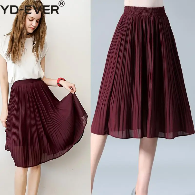 Women Chiffon Skirt Summer Thin Solid Pleated Skirts Womens Saias Midi Faldas Vintage Women Midi Skirt
Women Chiffon Skirt Summer Thin Solid Pleated Skirts Womens Saias Midi Faldas Vintage Women Midi Skirt