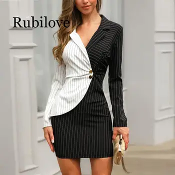 2019 Women Elegant Office Lady Worker Dress Casual Work Mini Dress Female Contrast Color Striped Insert Blazers Dress
2019 Women Elegant Office Lady Worker Dress Casual Work Mini Dress Female Contrast Color Striped Insert Blazers Dress