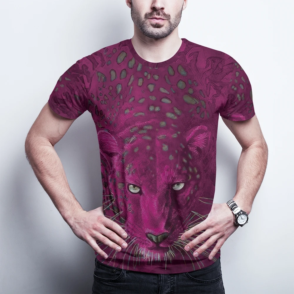 3D футболка новая мужская леопардовая привлекательный принт европейские и