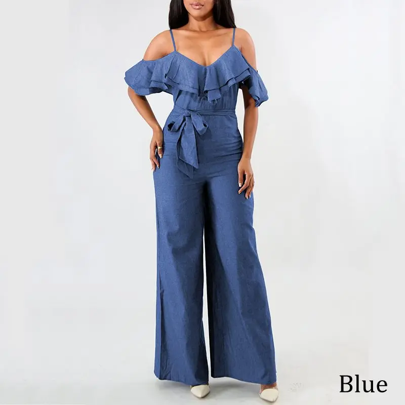 VOND Plus Size Demin Romper Women Jumpsuit 2019 Summer Sexy Club Overalls Casual Loose Ruffles Playsuits Sexy Wide Leg Pants
VOND Plus Size Demin Romper Women Jumpsuit 2019 Summer Sexy Club Overalls Casual Loose Ruffles Playsuits Sexy Wide Leg Pants