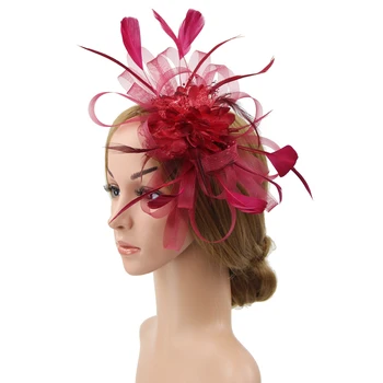 Mesh Tea Party Headbands Flower Shape Hair Clip Girls Fashion Artificial Feather Hat Wedding Ribbons Fascinators Cocktail Women
Mesh Tea Party Headbands Flower Shape Hair Clip Girls Fashion Artificial Feather Hat Wedding Ribbons Fascinators Cocktail Women