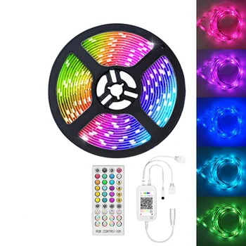 Bluetooth Control Music Sync Easy Install Color Changing Free Cut Flexible Home LED Strip Light TV Backlight SMD 5050 Bedroom
Bluetooth Control Music Sync Easy Install Color Changing Free Cut Flexible Home LED Strip Light TV Backlight SMD 5050 Bedroom