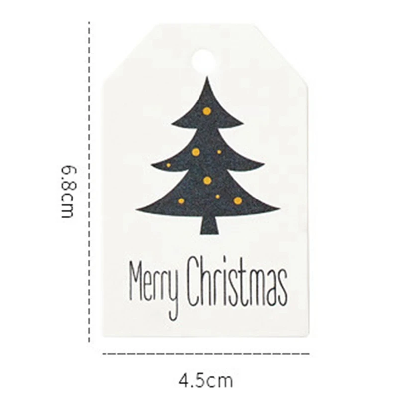 50pcs/set painted tag merry christmas diy unique gift tag holly