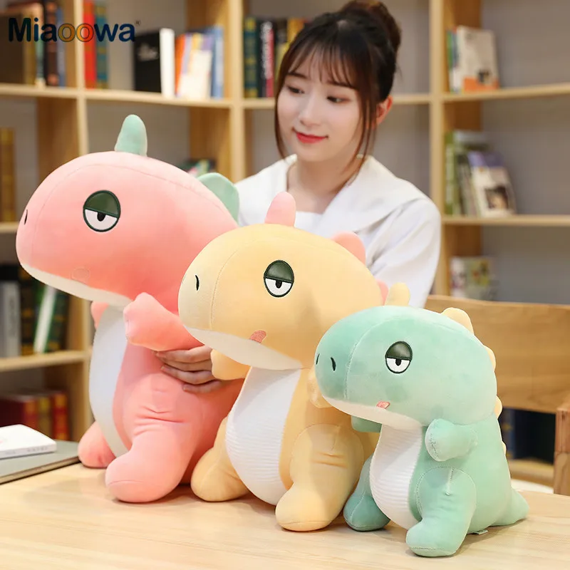 Фото Новинка 30 см/40 см/60 см Kawaii сонный динозавр плюшевые игрушки красочные набивные