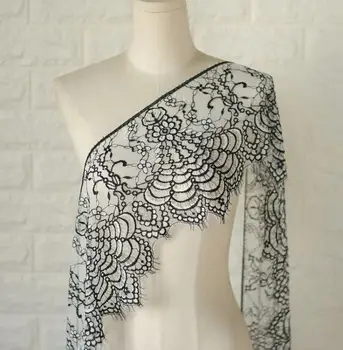 3M/lot Eyelash Soft Floral Embroidered Classic Lace Trim black gold white Craft Lace Fabric For Dress Sewing Making Home Textile 
3M/lot Eyelash Soft Floral Embroidered Classic Lace Trim black gold white Craft Lace Fabric For Dress Sewing Making Home Textile
