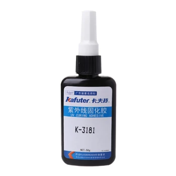 Kafuter K-3181 UV Light Adhesive Strong Bonding For Metal Glass Cure Glue 50PB 
Kafuter K-3181 UV Light Adhesive Strong Bonding For Metal Glass Cure Glue 50PB