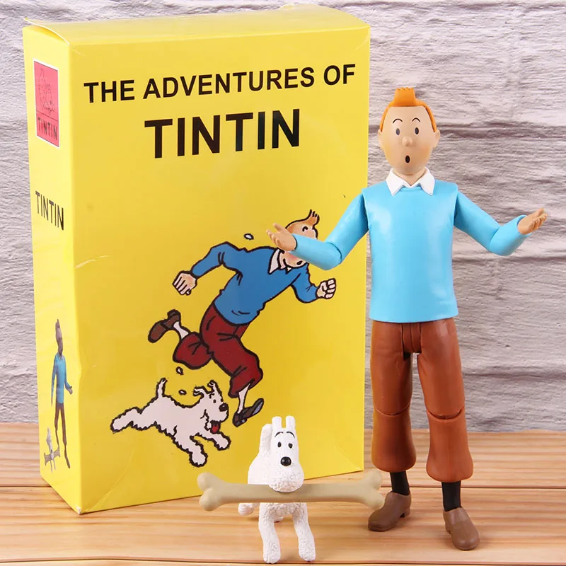 The Adventures of Tintin Tintin and Milou Figures PVC Action Figure Collectible Model Toy Doll Anime