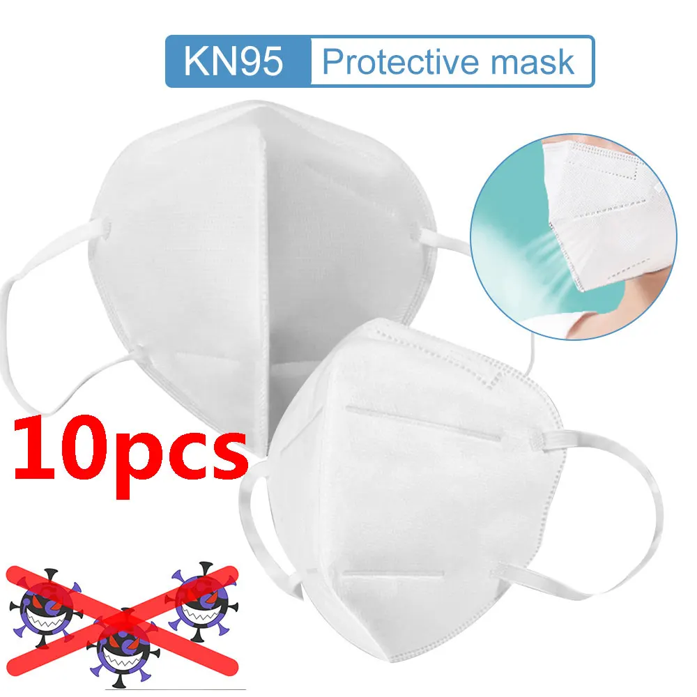 10 pcs Disposable KN95 Masks Anti Bacteria Proof KN95 Maskd with Activated Carbon Filter Med Protective Infection Protection
10 pcs Disposable KN95 Masks Anti Bacteria Proof KN95 Maskd with Activated Carbon Filter Med Protective Infection Protection
