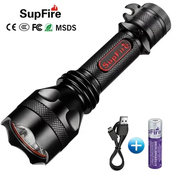 

Supfire Y8 Tactical LED Flashlight 18650 USB Rechargeable Waterproof Camping 200 Lumens Portable Self defense Torch