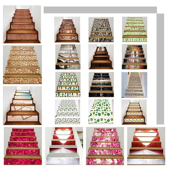 

Shoe Cabinet Stairs Sticker For Home Removable Plant Tile Pattern Staircase Mural Corridor Steps Renew Stair Decal Self-adhesive