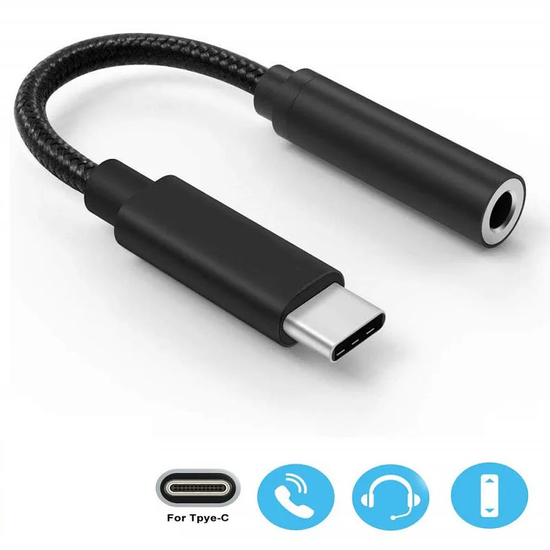 Адаптер для наушников с USB Type C на 3 5 цифровой чип аудиокабель AUX конвертер мм