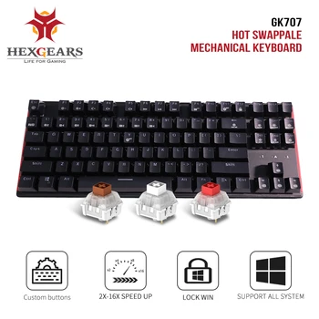 HEXGEARS GK707 87 Key Keyboard White Blue Waterproof Kailh BOX Switch Keyboard Hot Swap Switch Mechanical Gaming Keyboard 
HEXGEARS GK707 87 Key Keyboard White Blue Waterproof Kailh BOX Switch Keyboard Hot Swap Switch Mechanical Gaming Keyboard