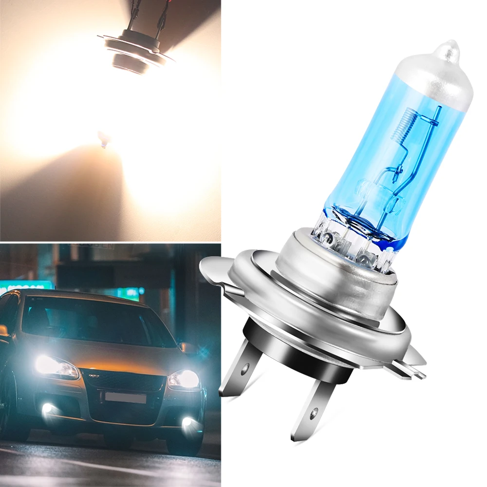 Фото Автомобильный светильник H4 H7 авто галогеновые лампы шарика противотуманного s 100W