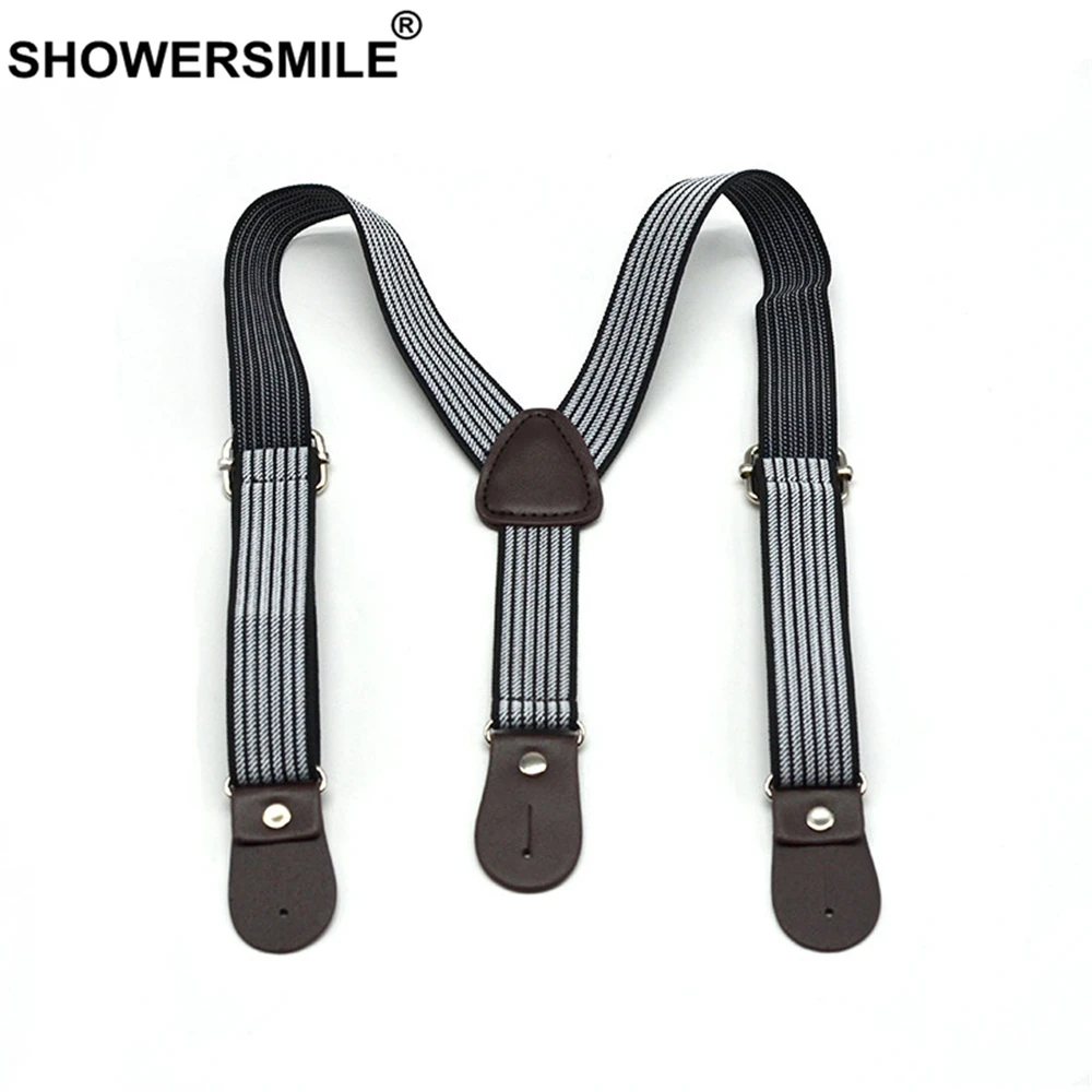 SHOWERSMILE Kids Suspenders for Baby Boy Button Suspenders Black White Striped Real Leather Y Back Children Braces
SHOWERSMILE Kids Suspenders for Baby Boy Button Suspenders Black White Striped Real Leather Y Back Children Braces