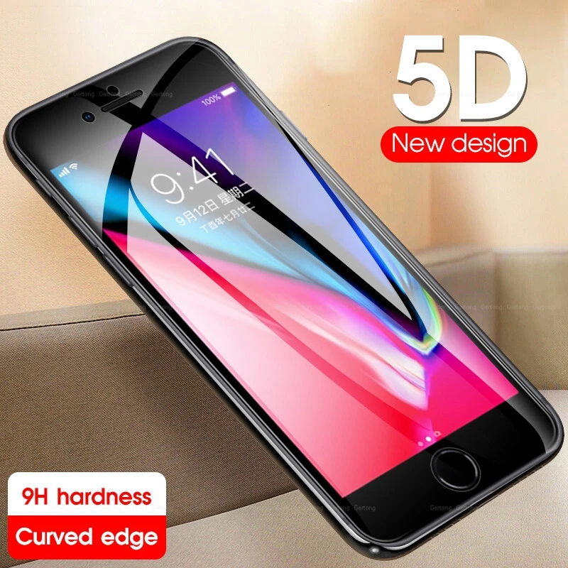 5D полноэкранное Защитное стекло для iPhone 6 s 7 8 Plus противоударное закаленное S PLUS