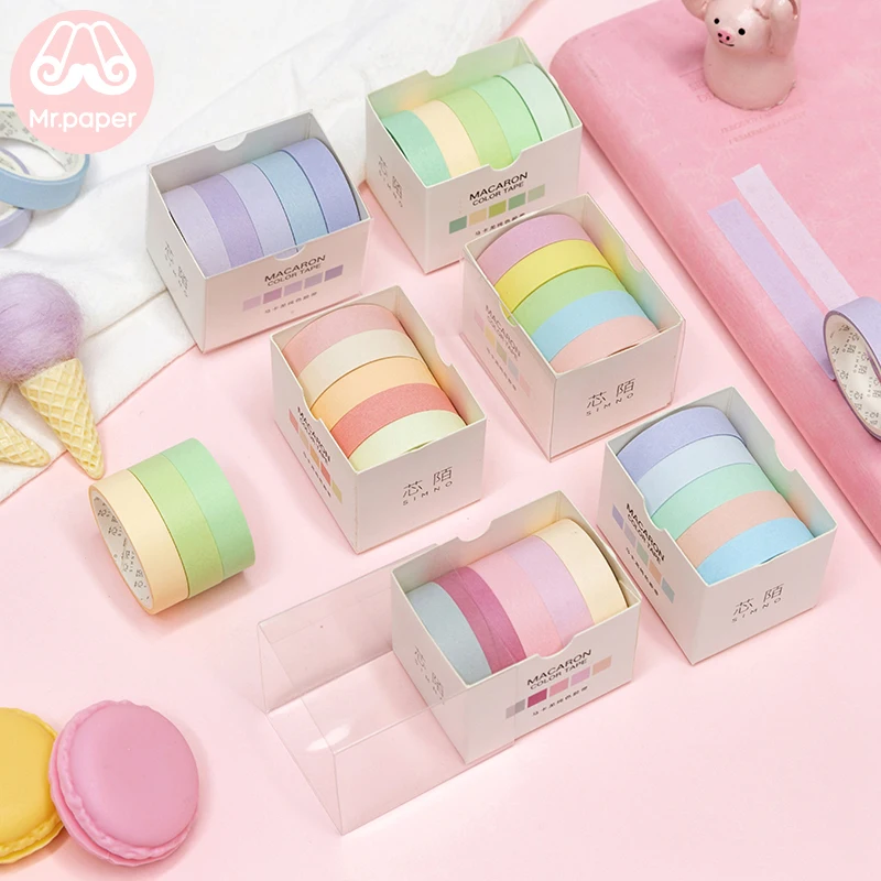 Mr Paper 15 Designs 5pcs/box 10mmx3m Macaron Solid Colorful Cut-off Rule Line Washi Tapes Scrapbooking Deco Masking Tapes
Mr Paper 15 Designs 5pcs/box 10mmx3m Macaron Solid Colorful Cut-off Rule Line Washi Tapes Scrapbooking Deco Masking Tapes