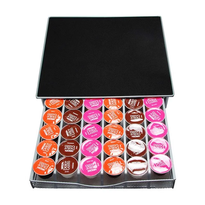 2020 New Coffee Rack Dolce Gusto Drawer Storage 24 PCS Capsules Stand Black Straight Row Rotatable Metal Rack Plating Stainless
2020 New Coffee Rack Dolce Gusto Drawer Storage 24 PCS Capsules Stand Black Straight Row Rotatable Metal Rack Plating Stainless