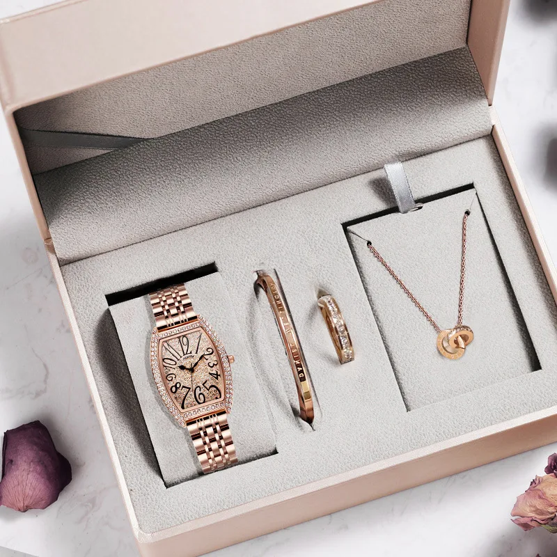 Фото [Подарочная коробка] Новые женские кварцевые часы модный подарок | Наручные