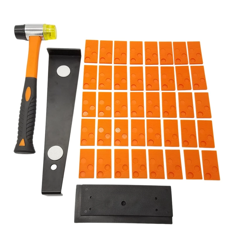 43Pcs Multiple Laminate Wood Flooring Installation Kit with Mallet Spacers Pull Bar Tapping Block Tool Parts 
43Pcs Multiple Laminate Wood Flooring Installation Kit with Mallet Spacers Pull Bar Tapping Block Tool Parts