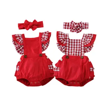 2PCS Infant Baby Girl Xmas Rompers Headband 2pcs Backless Ruffle Sleeve Plaids Print Romper Overall Outfit Sunsuit
2PCS Infant Baby Girl Xmas Rompers Headband 2pcs Backless Ruffle Sleeve Plaids Print Romper Overall Outfit Sunsuit