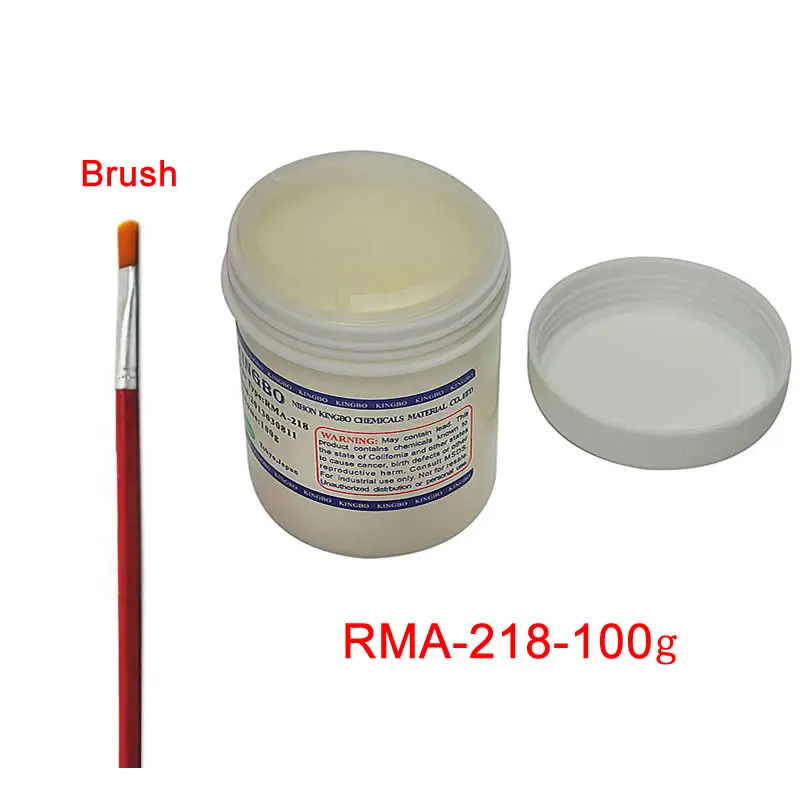 Kingbo rma-218 bga solder flux paste 100g in welding reballing with special brush for free gift
Kingbo rma-218 bga solder flux paste 100g in welding reballing with special brush for free gift