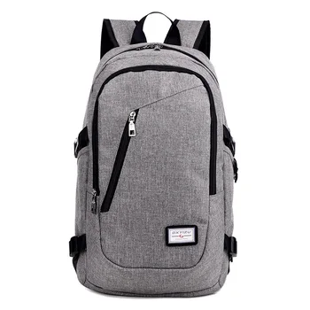 Fashion Men's Charging Simple Fashion All Match Backpack Casual Youth Student Bag Built-in USB Hole Male Backpack 
Fashion Men's Charging Simple Fashion All Match Backpack Casual Youth Student Bag Built-in USB Hole Male Backpack