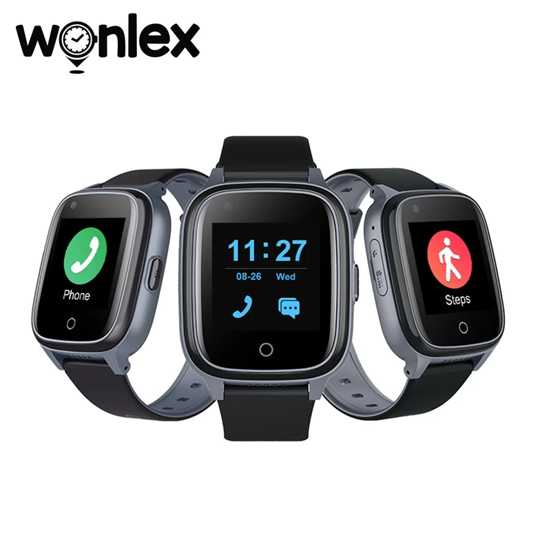 

Wonlex Smart Watches Aged GPS Locate Tracker Sedentary Fall Alarm Elderly Heart Rate Blood Measure 4G KT17S Voice Intercom Watch