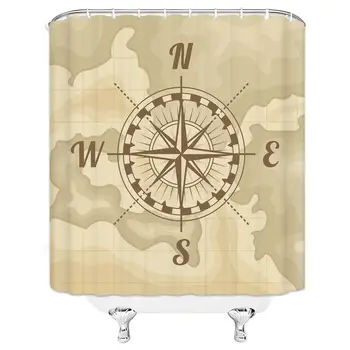 Compass Decor Shower Curtain Set, Four Different Compasses in Retro Colors Discovery Equipment Where Nautical Marine Theme,
Compass Decor Shower Curtain Set, Four Different Compasses in Retro Colors Discovery Equipment Where Nautical Marine Theme,