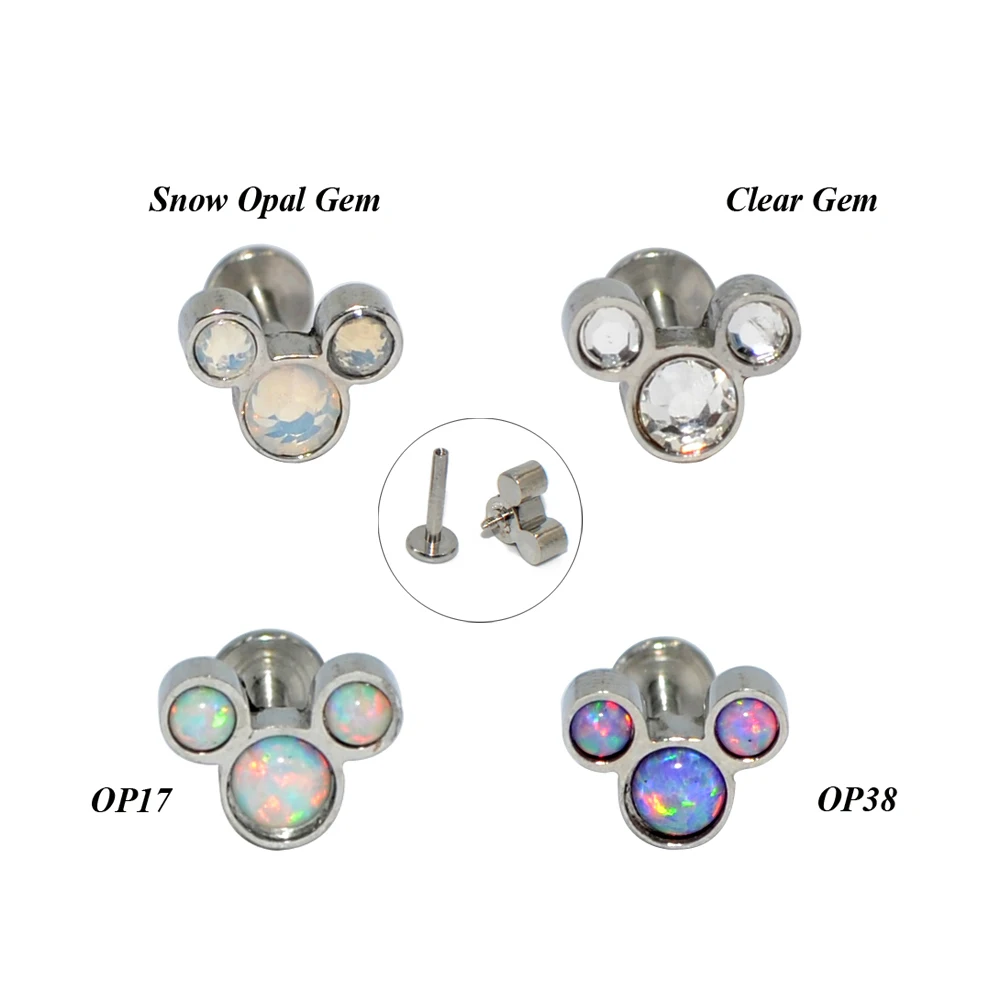1 PC G23 Titanium and Surgical Steel&Opal Stone Gem Labret Monroe Lip Stud Ring Ear Helix Tragus Cartilage Earring Body
1 PC G23 Titanium and Surgical Steel&Opal Stone Gem Labret Monroe Lip Stud Ring Ear Helix Tragus Cartilage Earring Body