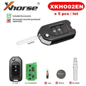 Xhorse XKHO02EN for Honda Universal Remote Key Fob 2+1 Button English Version 5pcs/lot
Xhorse XKHO02EN for Honda Universal Remote Key Fob 2+1 Button English Version 5pcs/lot