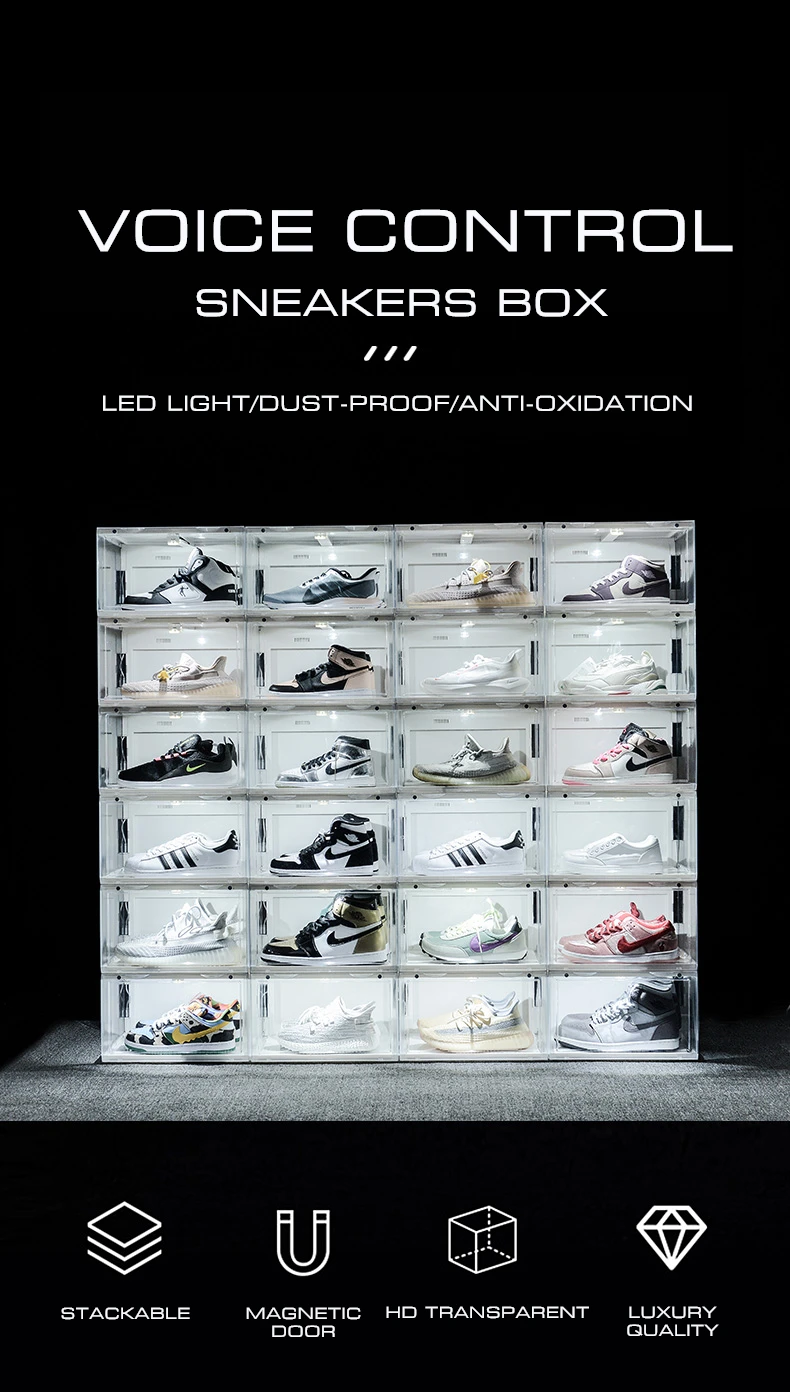Sneakers Display Crate LED Sound Control Hype Glamour