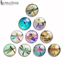 

12mm 10mm 14mm 16mm 20mm 25mm 480 Dragonfly Mix Round Glass Cabochon Jewelry Finding 18mm Snap Button Charm Bracelet