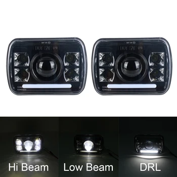 7X6 5X7 Square LED Headlight Assembly for Jeep Cherokee XJ High Low Beam with DRL 5500LM for Chevy Express Van 1500 2500 3500
7X6 5X7 Square LED Headlight Assembly for Jeep Cherokee XJ High Low Beam with DRL 5500LM for Chevy Express Van 1500 2500 3500