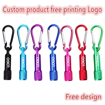 100PCS Custom Free Print Logo Aluminum Mini LED Flashlight Carabiner Mountaineering Buckle Torch Clip Keychain Camping laser
100PCS Custom Free Print Logo Aluminum Mini LED Flashlight Carabiner Mountaineering Buckle Torch Clip Keychain Camping laser