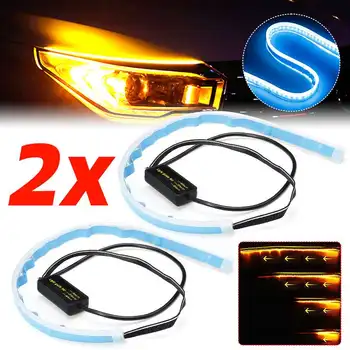 2X 30/45/60cm LED Car Dynamic DRL Daytime Running Light Flexible Soft Tube Guide Strip Light Turn Signal Waterproof Headlight
2X 30/45/60cm LED Car Dynamic DRL Daytime Running Light Flexible Soft Tube Guide Strip Light Turn Signal Waterproof Headlight