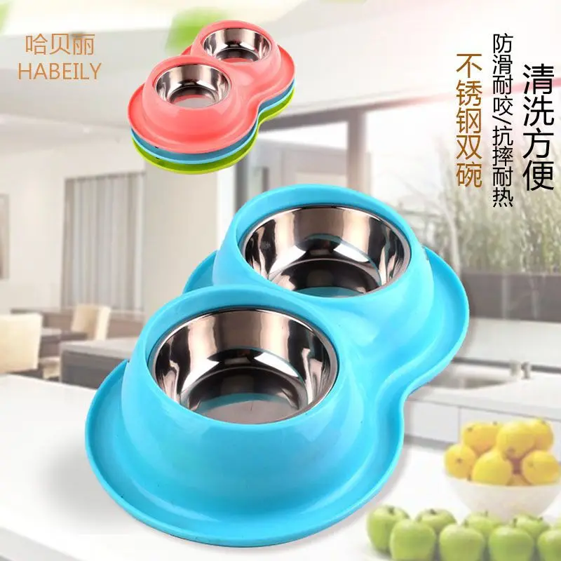 Chong wu gou wan Double Bowl Dog Stainless Steel Bowl Leak-Proof Anti-Cow Bug Eating Food Basin fang hua wan Dog Tableware
Chong wu gou wan Double Bowl Dog Stainless Steel Bowl Leak-Proof Anti-Cow Bug Eating Food Basin fang hua wan Dog Tableware
