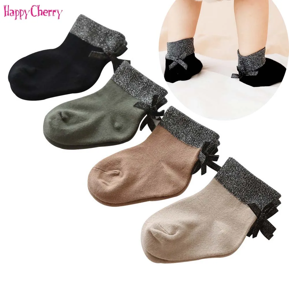 Autumn winter bow Baby Girls socks Infant Newborn Toddler sock Kids Princess Bowknot Children Short Socks Cotton gold silk Trim
Autumn winter bow Baby Girls socks Infant Newborn Toddler sock Kids Princess Bowknot Children Short Socks Cotton gold silk Trim