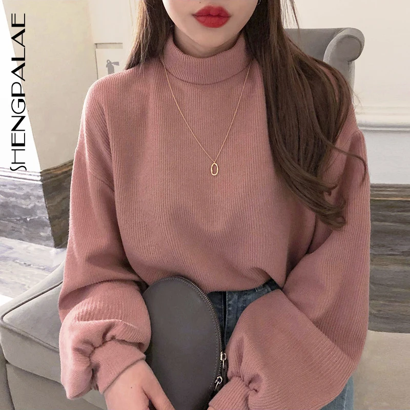 SHENGPALAE 2019 new fashion autumn winter Lantern sleeve Half high collar pullover women solid loose casual sweater tide FT726
SHENGPALAE 2019 new fashion autumn winter Lantern sleeve Half high collar pullover women solid loose casual sweater tide FT726