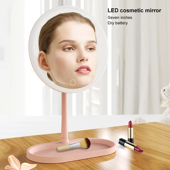 7 Inch Led Makeup Mirror With Lamp Desktop Touch Dimming Battery Style Fill Light Mirror With Storage Detachable Vanity Mirror
7 Inch Led Makeup Mirror With Lamp Desktop Touch Dimming Battery Style Fill Light Mirror With Storage Detachable Vanity Mirror