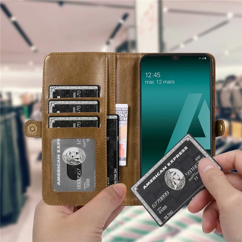 Flip Leather Wallet Case For Samsung Galaxy A50 (9)