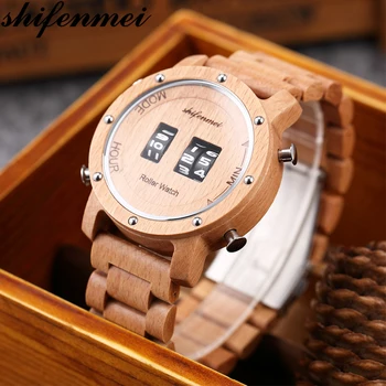 Shifenmei men's watch wristwatches for man roller wooden quartz digital watch Relogio Masculino 2020 luxury male Drum clocks
Shifenmei men's watch wristwatches for man roller wooden quartz digital watch Relogio Masculino 2020 luxury male Drum clocks