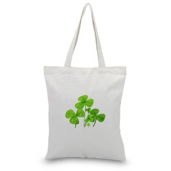 hand canvas handbag clover pattern text DIY handbagbag print customized printing logo daily use foldable shopping Reusable
hand canvas handbag clover pattern text DIY handbagbag print customized printing logo daily use foldable shopping Reusable