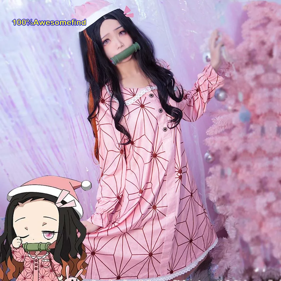 Anime Demon Slayer Kimetsu no Yaiba Kamado Nezuko Cosplay Costume Pink Sleepwear Dress Christmas Xmas Halloween Costume
Anime Demon Slayer Kimetsu no Yaiba Kamado Nezuko Cosplay Costume Pink Sleepwear Dress Christmas Xmas Halloween Costume