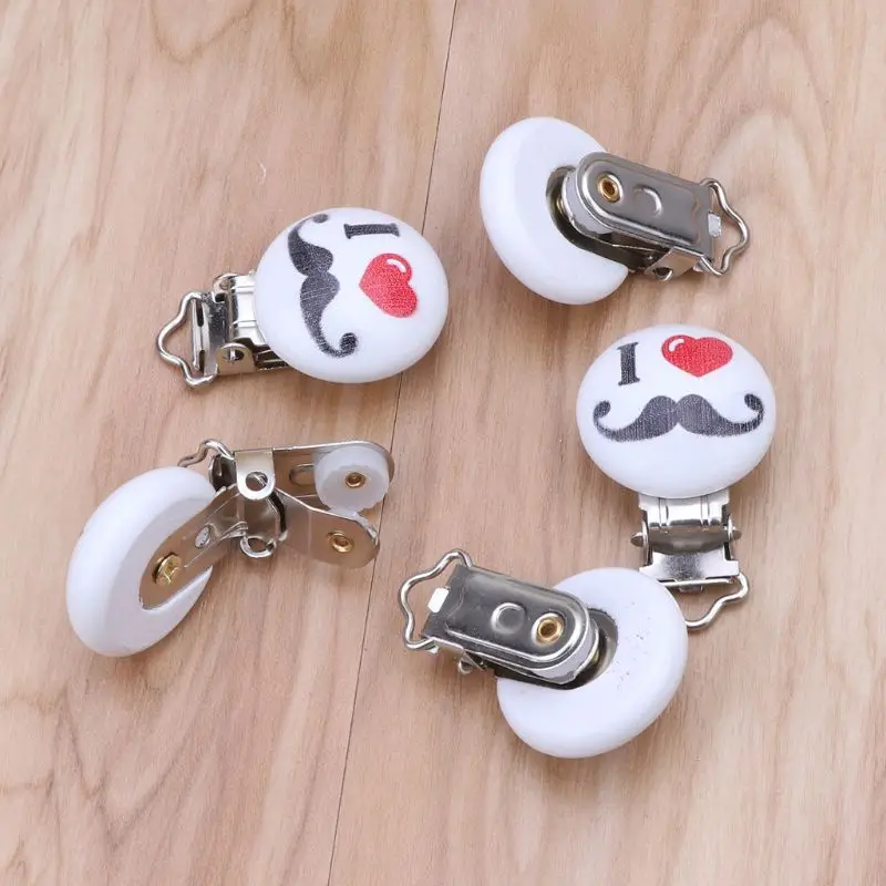 5PCS/Lot Metal Wooden Baby Pacifier Clip Round Cute Mustache Pattern 4.4cm x 3cm DXAD
5PCS/Lot Metal Wooden Baby Pacifier Clip Round Cute Mustache Pattern 4.4cm x 3cm DXAD