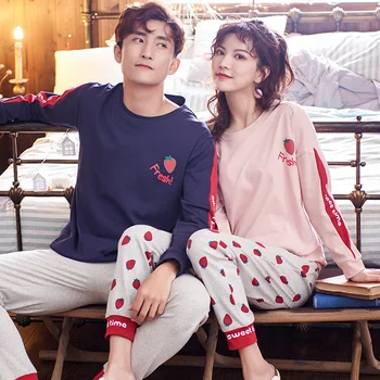 Cotton Couples Sleepwear Autumn New 2PCS Pajamas Set Nightwear Casual Lovers Pijamas Home Clothes Soft Intimate Lingerie
Cotton Couples Sleepwear Autumn New 2PCS Pajamas Set Nightwear Casual Lovers Pijamas Home Clothes Soft Intimate Lingerie