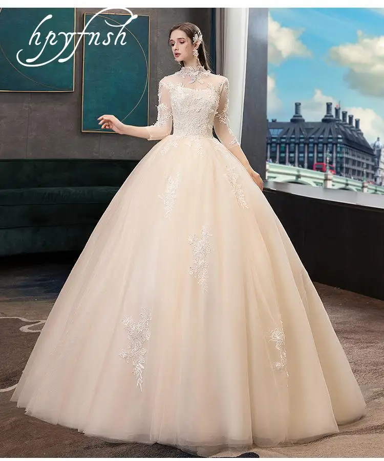 Фото Новинка 2020 модное простое свадебное платье Lllusion из муслина кружевное милое