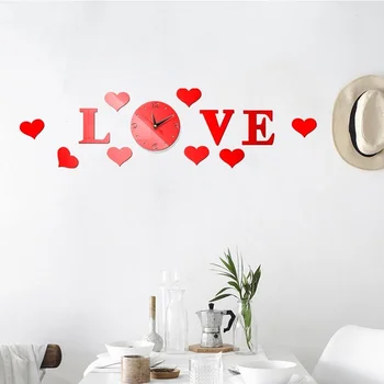 LOVE 3D DIY Large Wall Clock Modern Design Mute Big Decorative Digital Clocks Acrylic Mirror Stickers Oversize Wall Clocks Time
LOVE 3D DIY Large Wall Clock Modern Design Mute Big Decorative Digital Clocks Acrylic Mirror Stickers Oversize Wall Clocks Time
